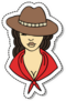 Western Cowgirl Sticker