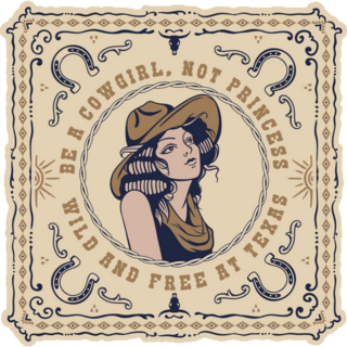 Western Cowgirl Vintage Sticker