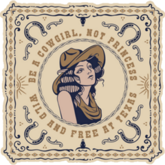 Western Cowgirl Vintage Sticker