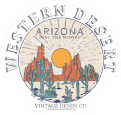 Western Desert Arizona Illustration Sticker