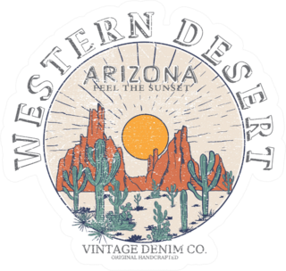 Western Desert Arizona Illustration Sticker