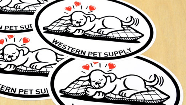 Western Pet Supply Custom Oval Stickers