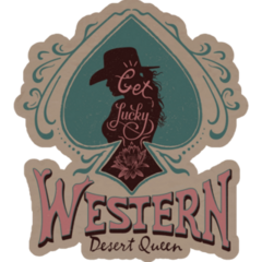 Western Retro Vintage Cowgirl Sticker