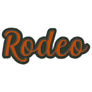 Western Rodeo Lettering Sticker