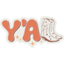 Western Yall Cowboy Boots Lettering Sticker
