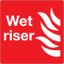 Wet Riser Sign Sticker