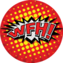 WFH! Comic Speech Bubble Sticker