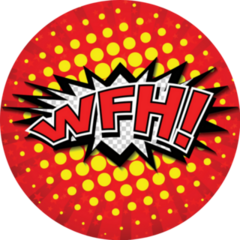 WFH! Comic Speech Bubble Sticker