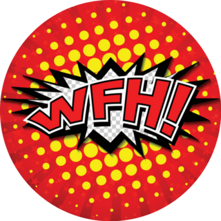WFH! Comic Speech Bubble Sticker