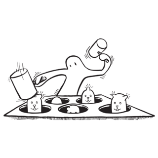 Whack A Mole Sticker