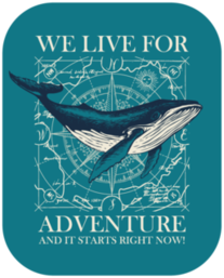 Whale On The Background Of Wind Rose And Old Map In Retro Style