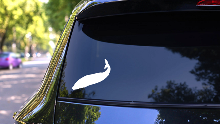 Whale Sticker on a Rear Car Window (New) example