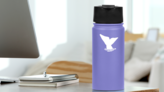 Whale Tail Sticker on a Water Bottle (New) example
