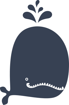 Whale With Big Head Sticker