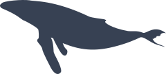Whale With Long Fins Sticker