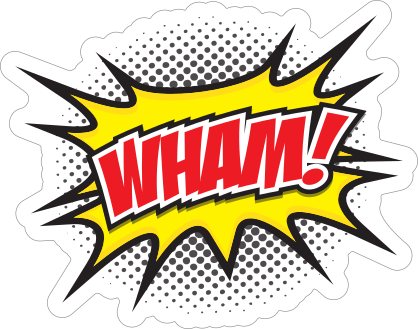 Wham Comic Sticker