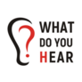 What Do You Hear Lettering Logo Sticker