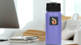 What Does The Fox Say Sticker on a Water Bottle (New) example