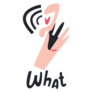 What Handwritten Lettering Ear Poster Sticker