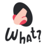 What? Nose Cartoon Sticker