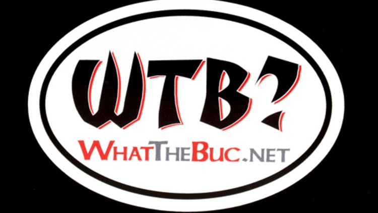 What The Buc Custom Oval Stickers