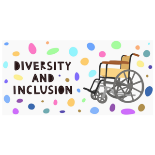 Wheelchair Illustration Inclusion Awareness Sticker 