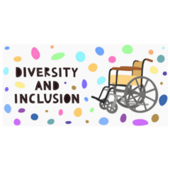 Wheelchair Illustration Inclusion Awareness Sticker 