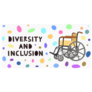 Wheelchair Illustration Inclusion Awareness Sticker 
