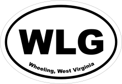 Wheeling, West Virginia Oval Stickers