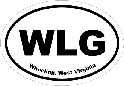 Wheeling, West Virginia Oval Stickers