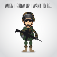 When I Grow Up I Want To Be A Soldier Sticker