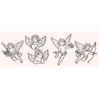 Whimsical Cupids Sticker Sheet