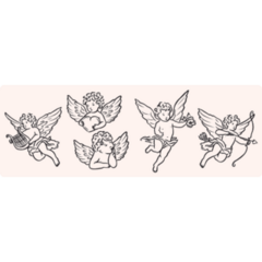 Whimsical Cupids Sticker Sheet