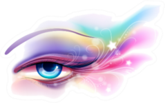 Whimsical Eye Makeup Sticker