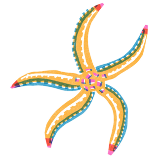 whimsical Starfish Sticker