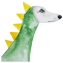 Whippet Dino Sticker
