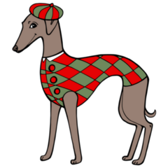 Whippet Fashion Sticker