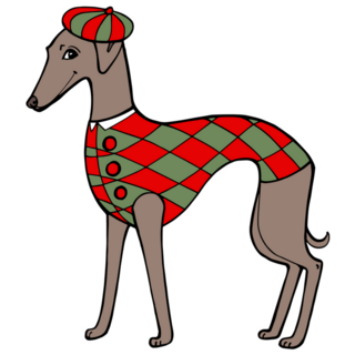 Whippet Fashion Sticker