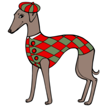 Whippet Fashion Sticker
