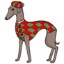 Whippet Fashion Sticker