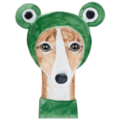 Whippet Frog Hat Sticker