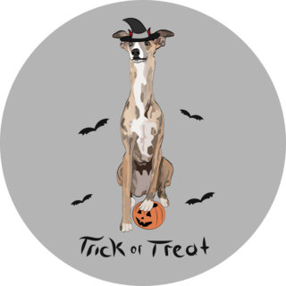 Whippet Halloween Sticker