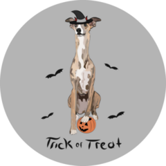 Whippet Halloween Sticker