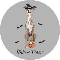 Whippet Halloween Sticker