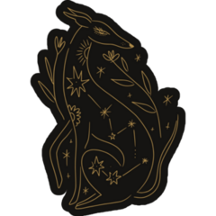 Whippet On Black Sticker