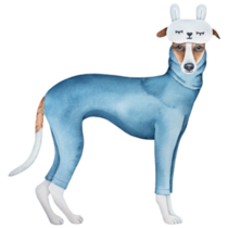 Whippet Sleep Mask Sticker