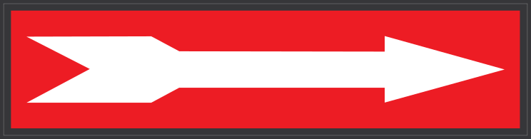 White Arrow Right Sign Sticker