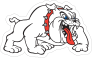 White Bulldog Mascot Sticker