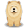 White Chow Chow Sticker