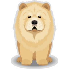 White Chow Chow Sticker